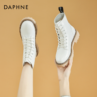 抖音超值购：DAPHNE 达芙妮 鞋子女春季马丁靴女2023年新款厚底欧货爆款靴子设计感小众
