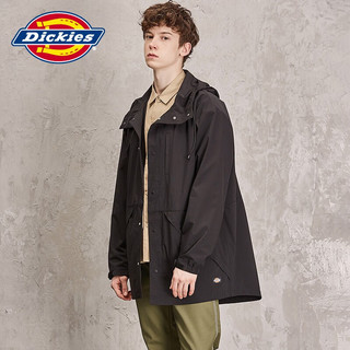 Dickies 帝客 薄夹克男 春夏长款连帽夹克 男士科技材质 休闲薄外套 DK006137 黑色 S