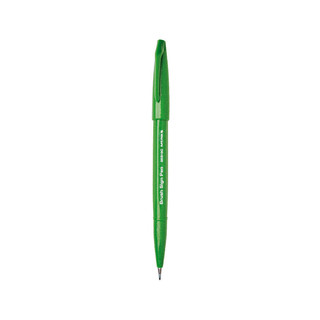 Pentel 派通 日本派通（Pentel）彩色软毛笔秀丽笔 弹性笔尖水性笔Touch手帐书信贺卡用 SES15C绿色/单支装