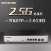 netcore 磊科 4口2.5G交换机2个10G万兆SFP光口支持向下兼容企业级VLAN千兆家用安防监控网线分流器即插即用GS6