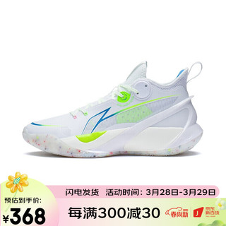 LI-NING 李宁 音速 X 男子篮球鞋 ABAS069-3 标准白 42