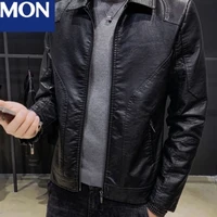 罗蒙(ROMON)专柜海宁真皮皮衣男士外套休闲翻领潮流高端机车皮夹克薄款 罗蒙8898黑色单款 L