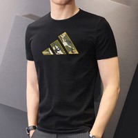 adidas 阿迪达斯 男装新款运动服透气迷彩印花休闲圆领短袖T恤GP0851