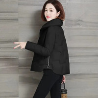品牌(高品质）熊迪明轻薄短款棉服女冬装上衣外套冬天小个子2022新款韩版时尚 黑色 XL 建议121-135