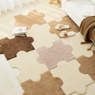 客厅沙发满铺拼接地毯 ins风卧室房间拼块地垫拼图方块榻榻米垫