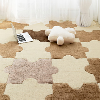 客厅沙发满铺拼接地毯 ins风卧室房间拼块地垫拼图方块榻榻米垫