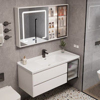律川 浴室柜组合 T2白0.8m吊柜