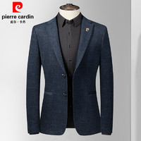 皮尔卡丹（pierre cardin）新款休闲西服男单西春秋季高端中年男士商务西装外套 蓝色 SY2211款 175 码125斤-135斤