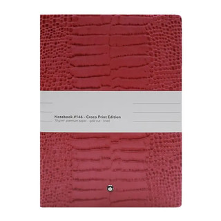 万宝龙MONTBLAN笔记本#146鳄鱼印花红色笔记本150x210mm 118028
