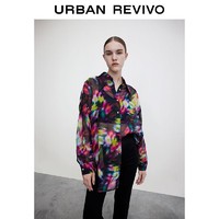 百亿补贴：URBAN REVIVO 女士晕眩印花翻领衬衫 WG29S2BE2009