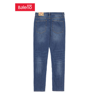 班尼路（Baleno）春夏棉质简约直筒柔软牛仔裤男潮牌薄款合体修身版裤子 02D 30