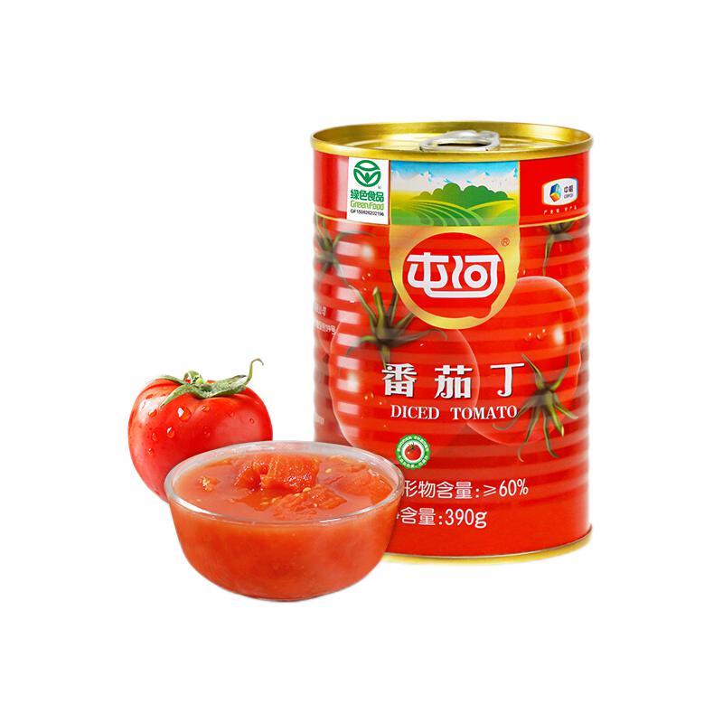 新疆内蒙番茄丁390g 0添加剂番茄酱西红柿块预制菜罐头 中粮出品