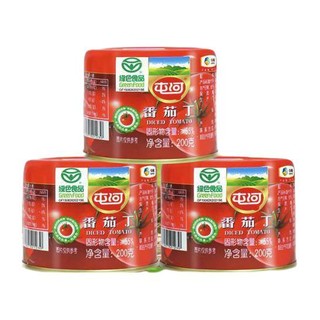 屯河 新疆内蒙新鲜番茄丁罐头西红柿块0添加剂调味预制菜 200g*3罐