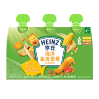 Heinz 亨氏 宝宝鱼肉泥 三文鱼鳕鱼玉米胡萝卜辅食泥 216g