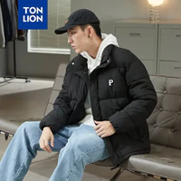 唐狮（TonLion）2022棉袄立领韩版面包服学生外套 黑色 XL