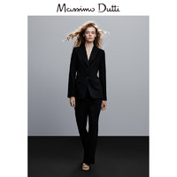 新品特惠 Massimo Dutti女装 2023春夏新款 黑色收腰职业通勤风西装外套 06002582800