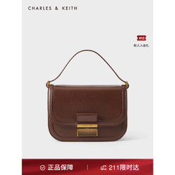 CHARLES & KEITH CHARLES&KEITHCK2-80781400女包单肩包斜挎包豆腐包 Dark Brown深啡色