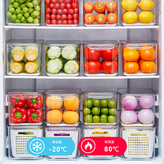 日本冰箱冷冻收纳盒食品级蔬菜沥水保鲜盒鸡蛋整理盒水果收纳神器