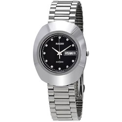 RADO 雷达 Diastar黑色表盘不锈钢男式手表