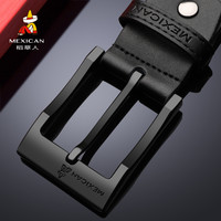 稻草人皮带男士真皮韩版潮流年轻人腰带学生百搭ins个性针扣裤带