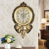 大象欧式挂钟家用美式静音钟表创意客厅石英钟黄铜色装饰丽声机芯（20英寸以上、18010黄铜色《日本丽声机芯》）