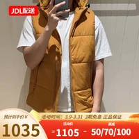 汤米Tommy Hilfige男士秋冬新款立领休闲防水保暖拉链连帽棉服外穿马甲背心外套 710 黄色 L