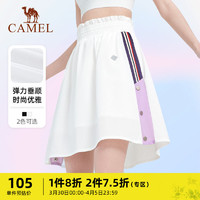 CAMEL 骆驼 运动短裙女2023夏季新款休闲运动风宽松百褶半身裙A字裙子女