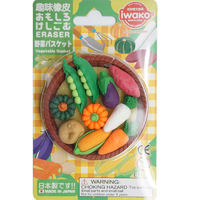 iwako 岩泽趣味橡皮 ER-BRI048 橡皮擦 蔬菜篮子 10块装