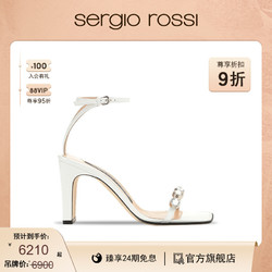 sergio rossi 2022春夏sr1系列钻水晶饰高跟凉鞋