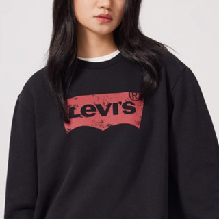 Levi's 李维斯 男女款圆领卫衣 19492-0029 黑色 M