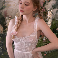 GUKOO 果壳 女士蕾丝吊带睡裙 722326401606