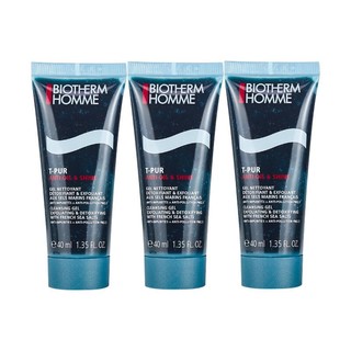 BIOTHERM 碧欧泉 男士清爽净油海盐洁面啫喱   40ml *3