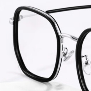 JingPro 镜邦 K0001 黑色TR眼镜框+1.56折射率 非球面镜片 极速感光变蓝色