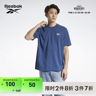 Reebok 锐步 官方新款男女TEE基础logo款休闲圆领短袖HI4996 HI4996 A/L