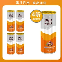 北冰洋苏打汽水 气泡饮料 果汁味饮品 百香果味 330ml*4听