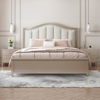 YOOMOO 优木良匠 轻奢美式实木床1.8米双人床主卧1.5米单人床简约家用公主床大床