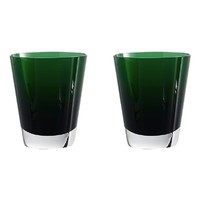 Baccarat MOSAIQUE色彩系列 水晶平底杯 220ml*2个 绿色
