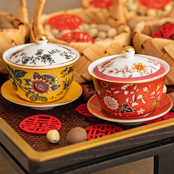 WEDGWOOD 黄色绮想 中式茶碗套组 150ml 黄色