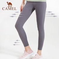 CAMEL 骆驼 新款 健身裤女高腰提臀户外跑步运动裤弹力瑜伽裤速干裤