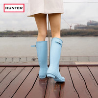HUNTER BOOTS Hunter2020秋冬新款女高筒靴英国经典惠灵顿防水防滑通勤雨鞋雨靴（40.5、藏青色）