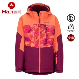 Marmot 土拨鼠 户外运动新款冲锋衣滑雪服女童透气保暖滑雪衣V79870