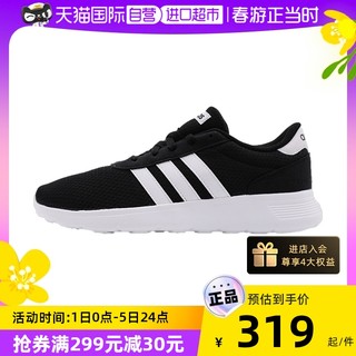 adidas 阿迪达斯 NEO Lite Racer 中性跑鞋 BB9774 黑色 44