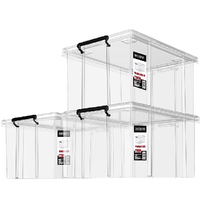 SPACEXPERT 空间专家 直角抗压收纳箱 108L*3个 透明