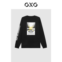 抖音超值购：GXG 男装21年秋季商场同款男士潮流印花T恤#GC134003H