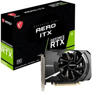 MSI 微星 GeForce RTX 3060 AERO ITX 12G OC 显卡 黑色