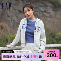 Gap女装春季2023新款LOGO宽松法式圈织软卫衣591182卫衫连帽衫
