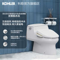 科勒圣拉菲尔无水压限制抗菌马桶座便器智能盖组合3722+8298&8297