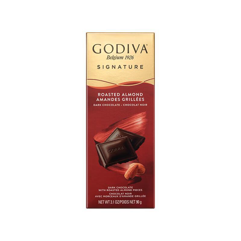 GODIVA 歌帝梵 扁桃仁黑巧克力片 90g