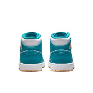 AIR JORDAN 正代系列 Air Jordan 1 Mid 男子篮球鞋 DQ8426-400 轻水蓝/天体金/白色 44