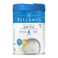 BELLAMY'S 贝拉米 有机婴幼儿辅食米粉 原味 225g